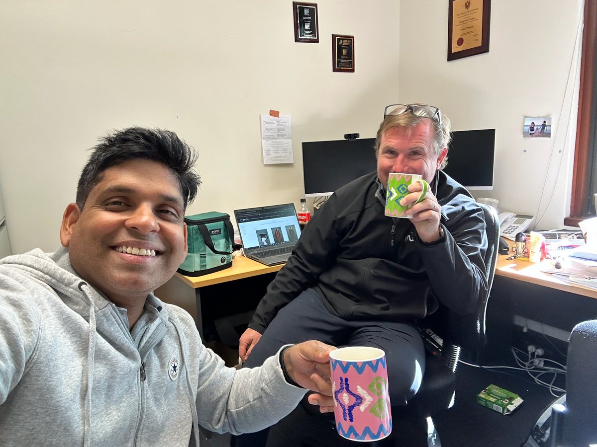 Celebrating <a href="/primanraj/">Manoj Rajakaruna</a> PhD completion with an office whisky