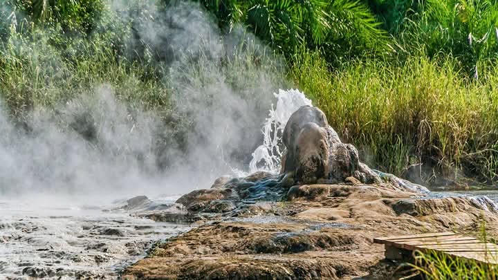 new_era_safari's tweet photo. The Sempaya Hot springs are found in Semuliki NP in western Uganda. These amazing springs have high temperatures up to 100 degrees . The force, strength and hotness of this springs show the strength of the geographical forces underground. Explore the beauty of uganda  with us. https://t.co/3tPjNFuaVC