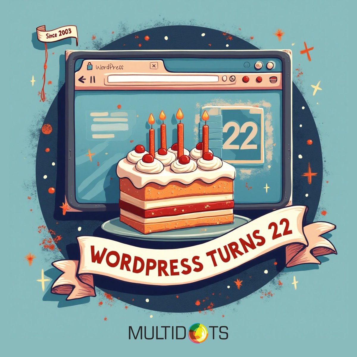 Happy 22nd Birthday, <a href="/WordPress/">WordPress</a>! 🎂

Thanks for turning complex tech into creative freedom for millions. Today we celebrate the platform—and the people—that power almost half the internet.

Here’s to many more years of building, sharing, and growing together.