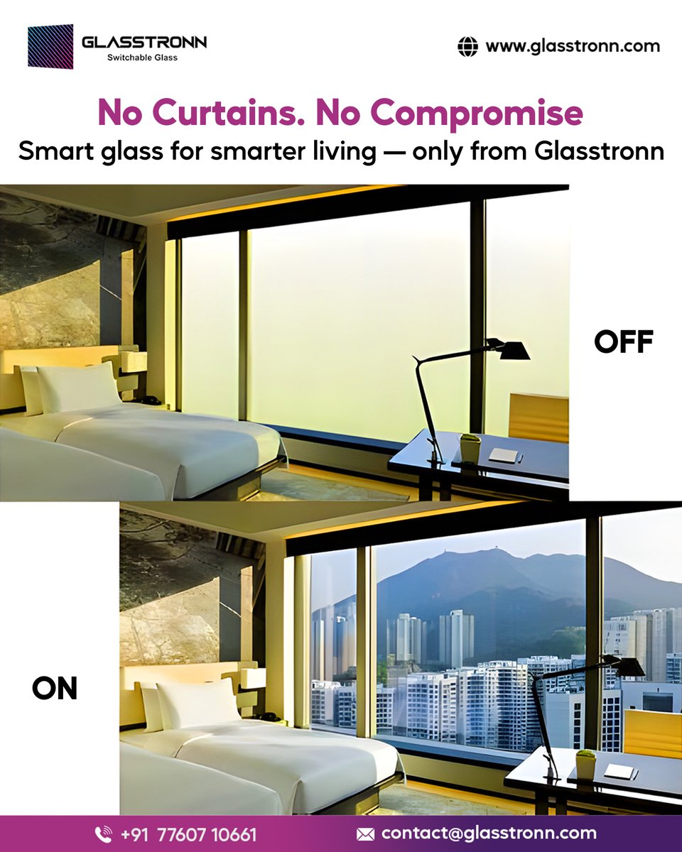 glasstronn's tweet photo. Transform your living room with just one switch.
Glasstronn Switchable Glass gives you full control over privacy and sunlight — no curtains, no compromise.
It’s more than glass, it’s Smart Glass for Smarter Living.

#glasstronn #glass #switchableglass #smartglass #retaildisplays https://t.co/6SeLes1GPB
