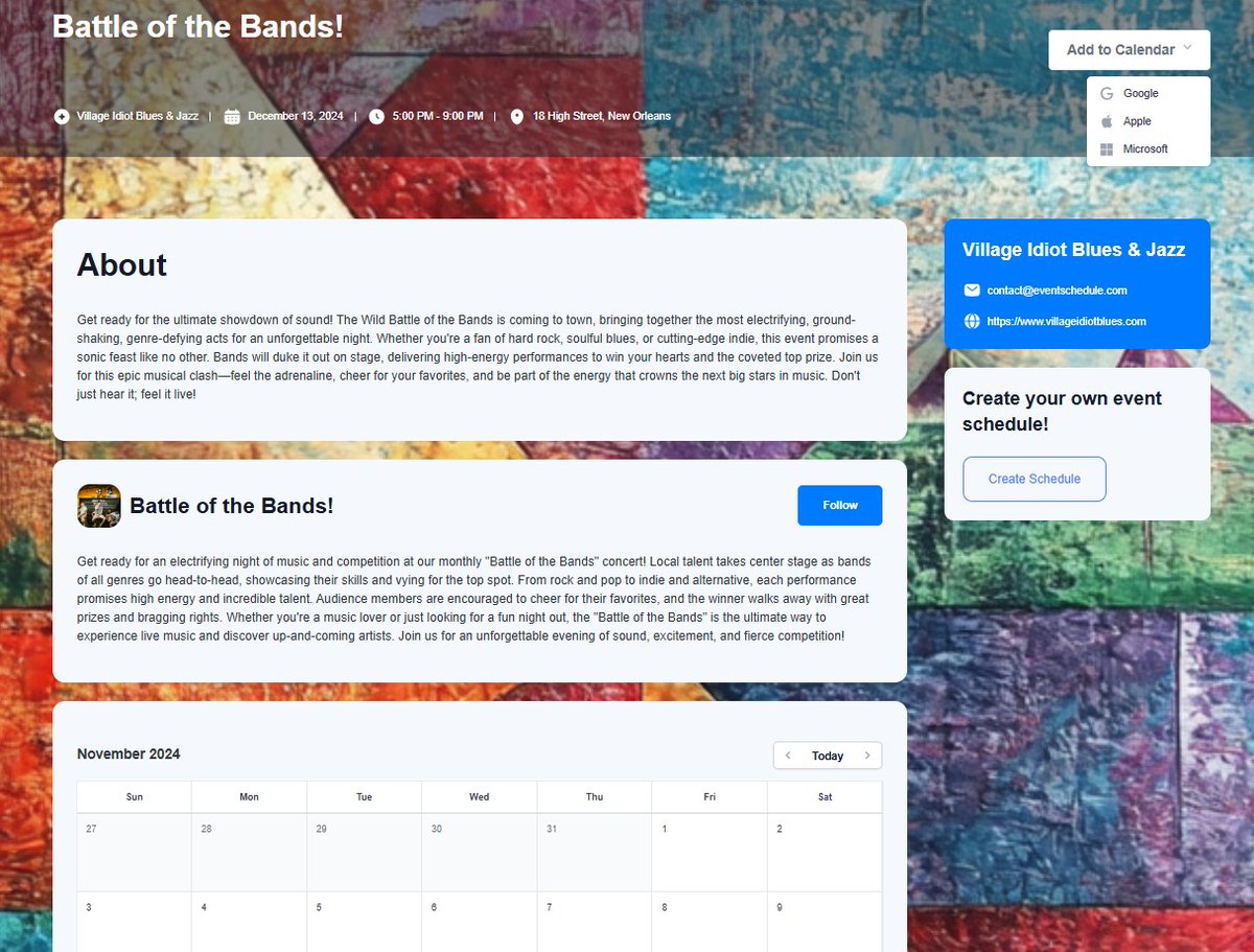 ScheduleEvent's tweet photo. Simplify your event planning with https://t.co/gnJIrCzZdR!

Say goodbye to endless emails and confusing spreadsheets. EventSchedule makes it easy to coordinate schedules, manage ticketing, and keep everyone on the same page—whether you’re planning a conference, a team offsite, or a family gathering.

Plan smarter. Schedule faster. Stress less.
Try it free at https://t.co/gnJIrCzZdR