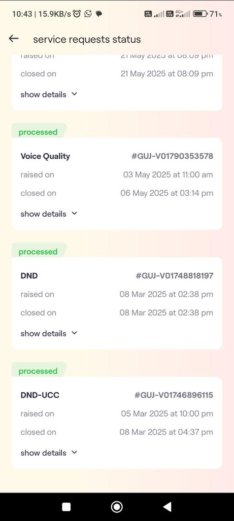 yganatra04's tweet photo. @ViCustomerCare I have raised many complaints and the result is BIG ZERO "0" . Every complaint is getting closed stating the network is working despite physical checks. More than 20 subscribers are facing this problem.. Proof of complaint attached.
#vodafoneidea #BSNL #Jio @airtelindia https://t.co/GlLZ3cVW0o