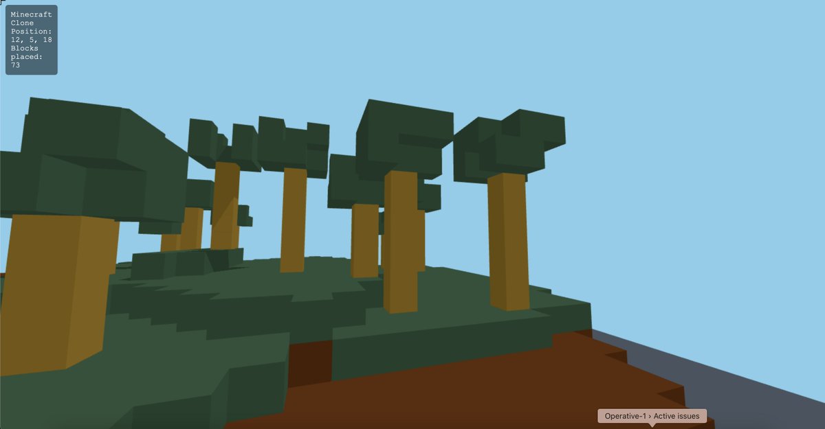 I used operative to make a Minecraft clone!