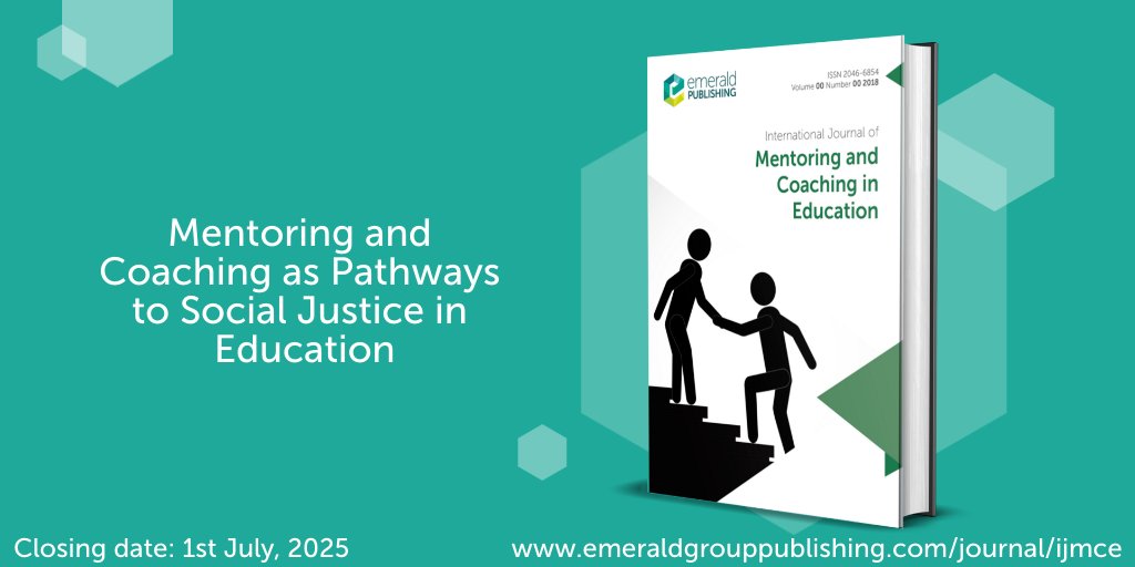 📢 Call for Papers! International Journal of Mentoring and Coaching in Education (IJMCE) seeks contributions for a forthcoming Special Issue: 'Mentoring and Coaching as Pathways to Social Justice in Education'.
More info here: bit.ly/40mRNKq
#SDG4 #SpecialIssue