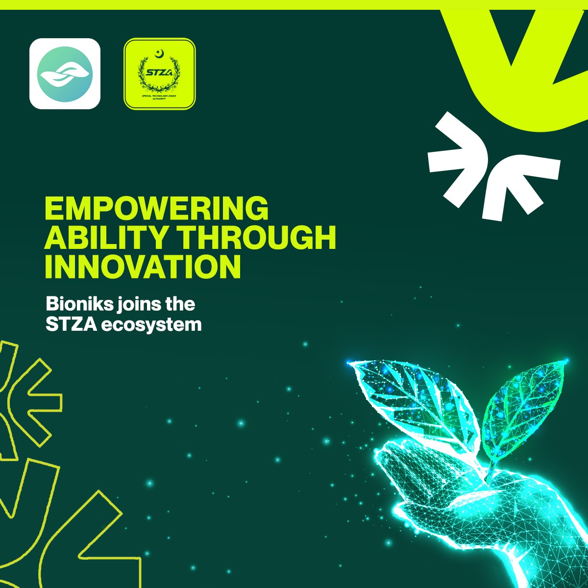 STZA Welcomes <a href="/Bioniksorg/">Bioniks.org</a> to the Zone Enterprise Ecosystem!

We are excited to announce that Bioniks has been awarded the #STZA Zone Enterprise License, solidifying its position as a national leader in advanced prosthetic technologies and human-centric innovation.

Operating out