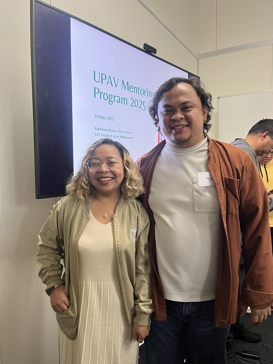 Glad and grateful to be part of the mentoring program under the UP Alumni Association in Victoria (UPAV). In this program, I am being mentored by Dr. Kidjie Saguin, a seasoned academic from the University of Melbourne.