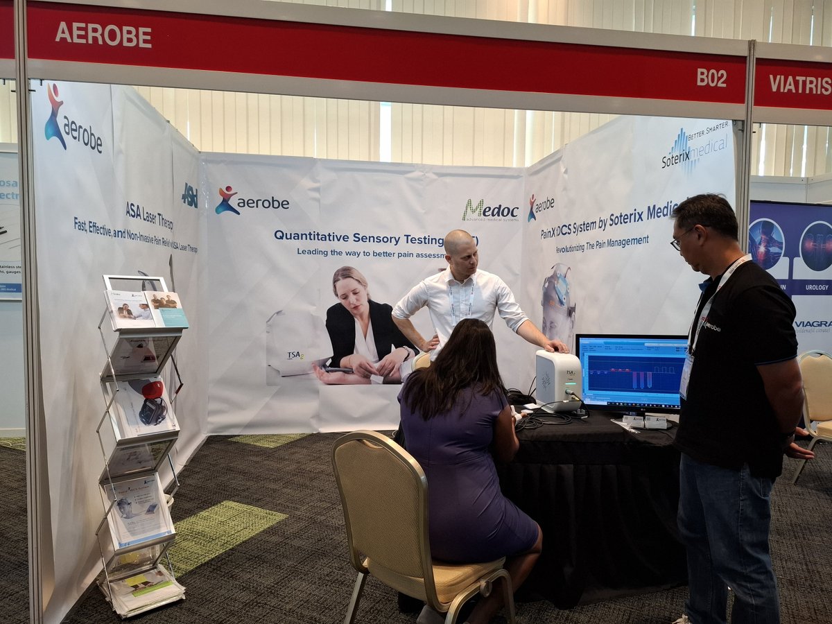 Proud to represent Aerobe at #ASEAPS2025, Singapore Expo!

We showcased:
🔹 Medoc QST
🔹 ASA Laser Therapy
🔹 Soterix Pain Management

Special thanks to Mr. Gilad from Medoc for live demos!
Grateful for all the visits &amp; insights. 

#PainRelief #MedTech