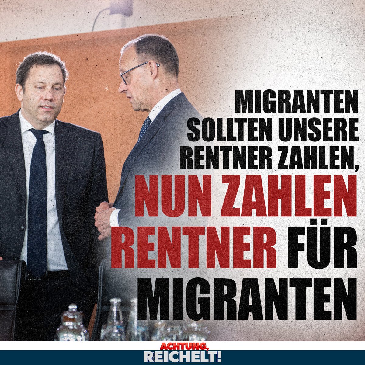 niusde_'s tweet photo. Unser Land ist in den Händen von unfähigen Ideologen, die sich an Deutschland selbst verwirklichen wollen. Und mit ihnen regieren Männer wie Friedrich #Merz, der in dem sagenhaften Irrtum lebt, man könnte mit den fanatischen Umverteilern der Generation Klingbeil kluge Kompromisse schmieden.
https://t.co/vlUWKm56AM