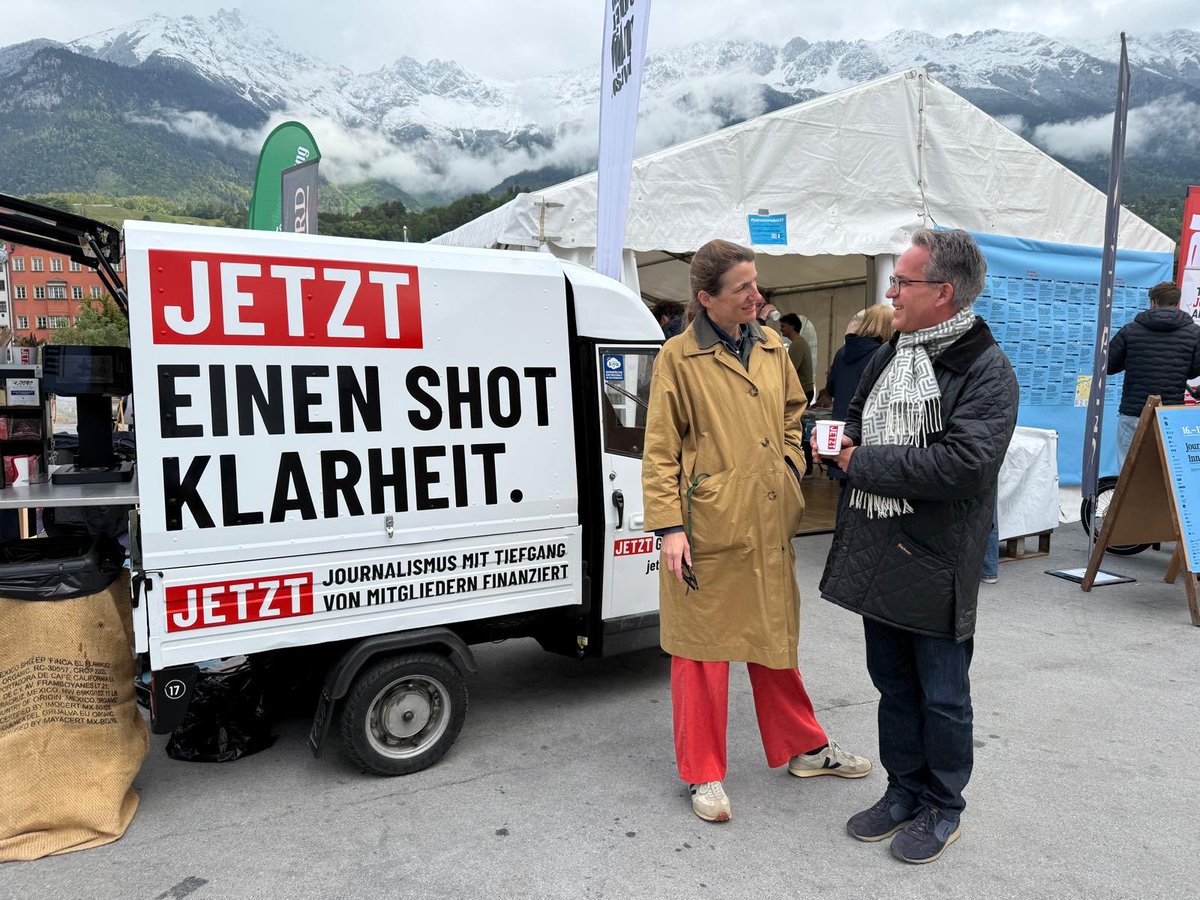 Starker Kampagnenstart für das neue Onlinemedium für Österreich. Seit 20. Mai haben sich über 1000 Mitglieder bei «jetzt.at» angemeldet. Vor 10 Tagen traf ich Chefredakteurin Elisalex Henckel-Donnersmarck in Innsbruck. mailchi.mp/jetzt/1000undm… #vonjetztbisheute