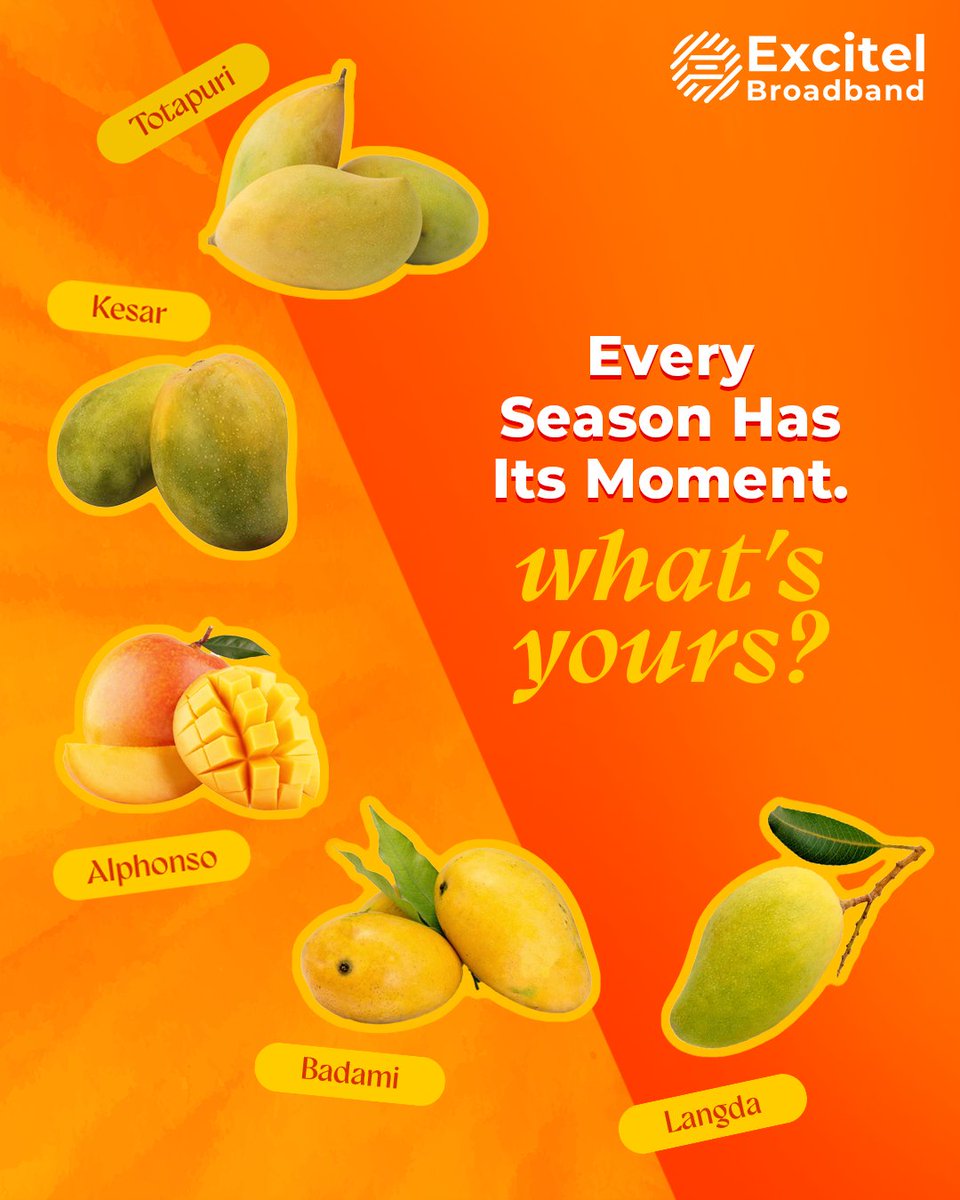 We are in Alphonso season! Drop your season and we’ll match you with a broadband plan to binge endlessly!

#excitelbroadband #MangoSeason2025 #OTTS #series #fastinternet