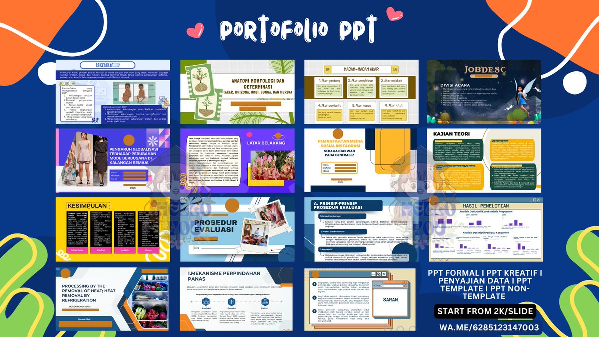 heyhellous's tweet image. Haloo, bagi membutuhkan joki ppt bisa chat wa.me/6285123147003 yaaa, harga start from 2k/slide, sistemnya pembayaran diakhir jadii dijamin trusted. Menerima pembuatan feeds ig juga yaaa