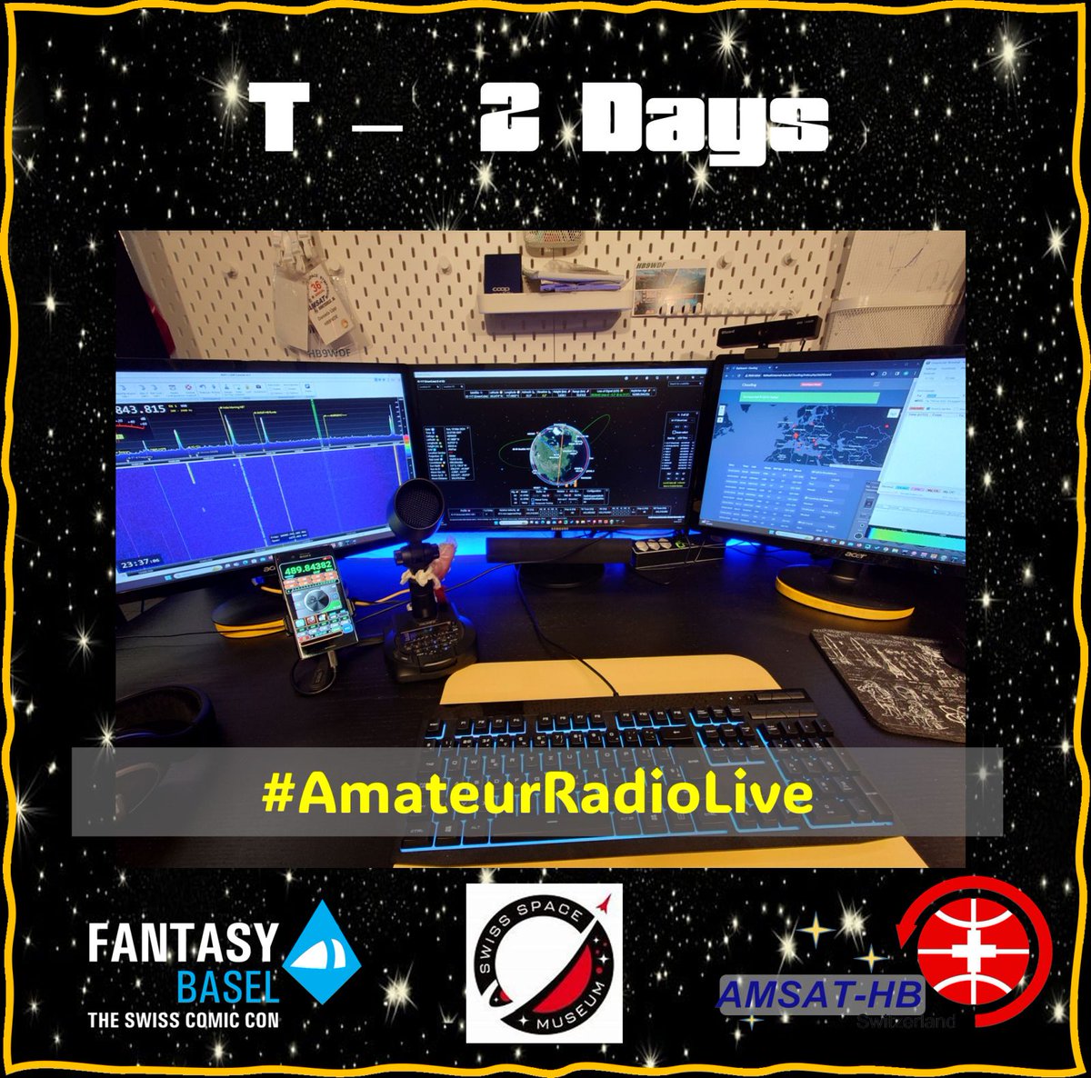 AMSAT-HB (@amsat_hb) on Twitter photo Heare your voice live back from spaceat the <a href="/FantasyBasel/">FANTASY BASEL - The Swiss Comic Con</a> 📡🛰️
Try to talk with other “HAM”s around the world. For #hamradio enthusiast: We hav a K4 at the booth!
Our Call: HB9RG
<a href="/AMSAT/">AMSAT</a> #nerds #amateurfunk @ariss_intl #makersmovement #spacenerd #spaceexploration #cosplay Heare your voice live back from spaceat the <a href="/FantasyBasel/">FANTASY BASEL - The Swiss Comic Con</a> 📡🛰️
Try to talk with other “HAM”s around the world. For #hamradio enthusiast: We hav a K4 at the booth!
Our Call: HB9RG
<a href="/AMSAT/">AMSAT</a> #nerds #amateurfunk @ariss_intl #makersmovement #spacenerd #spaceexploration #cosplay