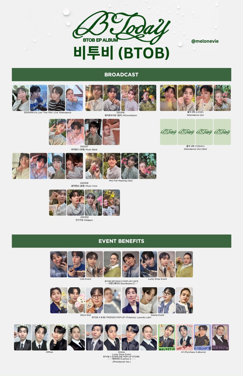BTOB 'BTODAY' Photocard Template Full Group 비투비 BTOB BTODAY