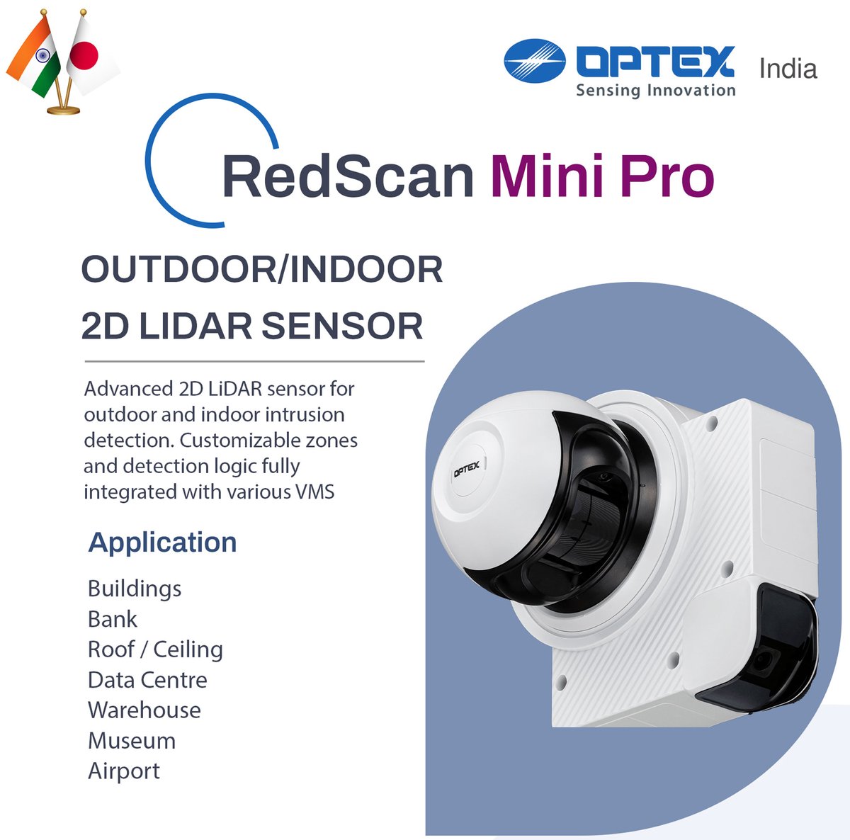 OptexPinnacle's tweet photo. The Optex RedScan Mini Pro delivers advanced LiDAR-based intrusion detection in a compact form. Ideal for high-security environments, it's redefining what perimeter protection looks like.

#Optex #RedScanMiniPro #SecurityTechnology #LiDARSecurity

https://t.co/SakJgU6aRH https://t.co/kTA3QQyI03