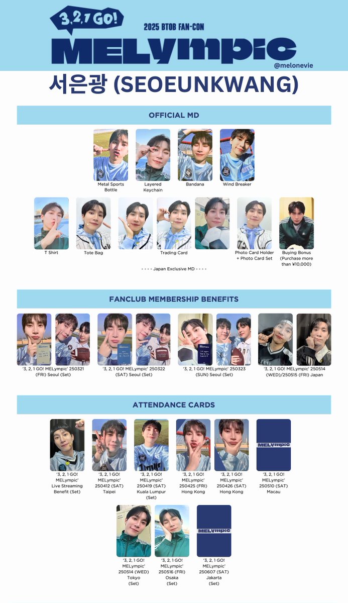 2025 BTOB FAN-CON '3,2,1 GO! MELympic' Photocard Template Eunkwang