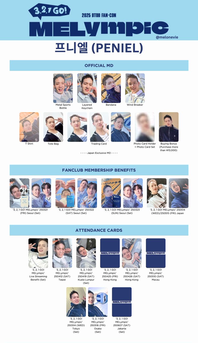 2025 BTOB FAN-CON '3,2,1 GO! MELympic' Photocard Template Eunkwang