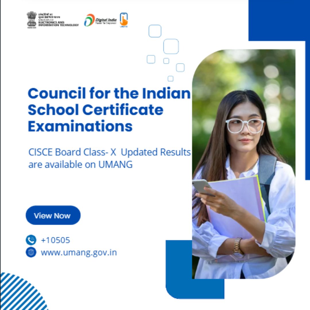 CISCE Board, Class-X updated results are available on UMANG app and web. Click the link below to view. umangresults.digilocker.gov.in/CICSE202510thu…