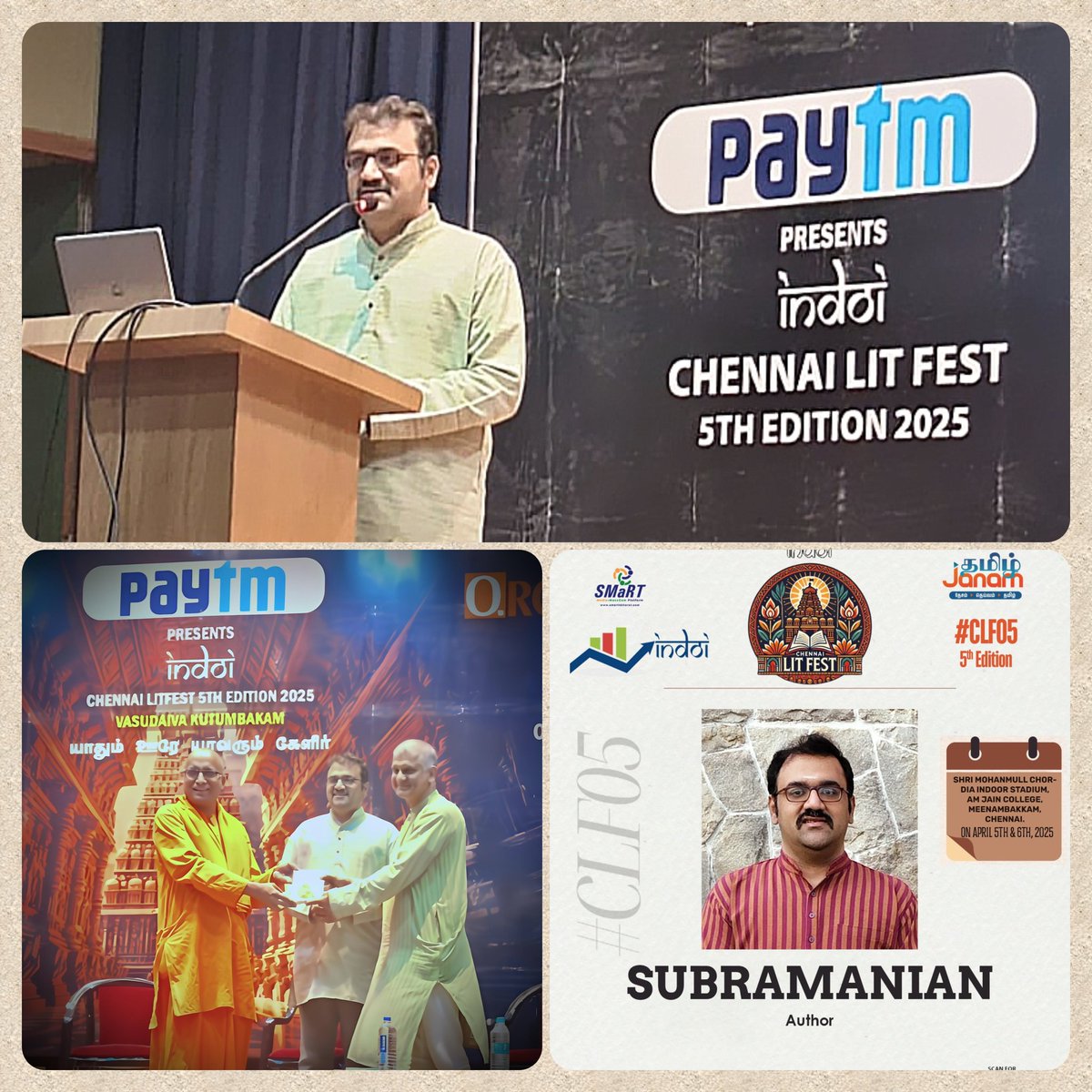 As a new author, am new to the world of Litfests and have been curiously exploring this space. Was happy to have my book launched this year at the Indoi Chennai Litfest, by Swami Narasimhananda of the Ramakrishna mission - a great orator. 
<a href="/BluOneInk/">BluOne Ink</a> <a href="/IndicaOrg/">INDICA</a> <a href="/dimplekaul_in/">Dimple</a>