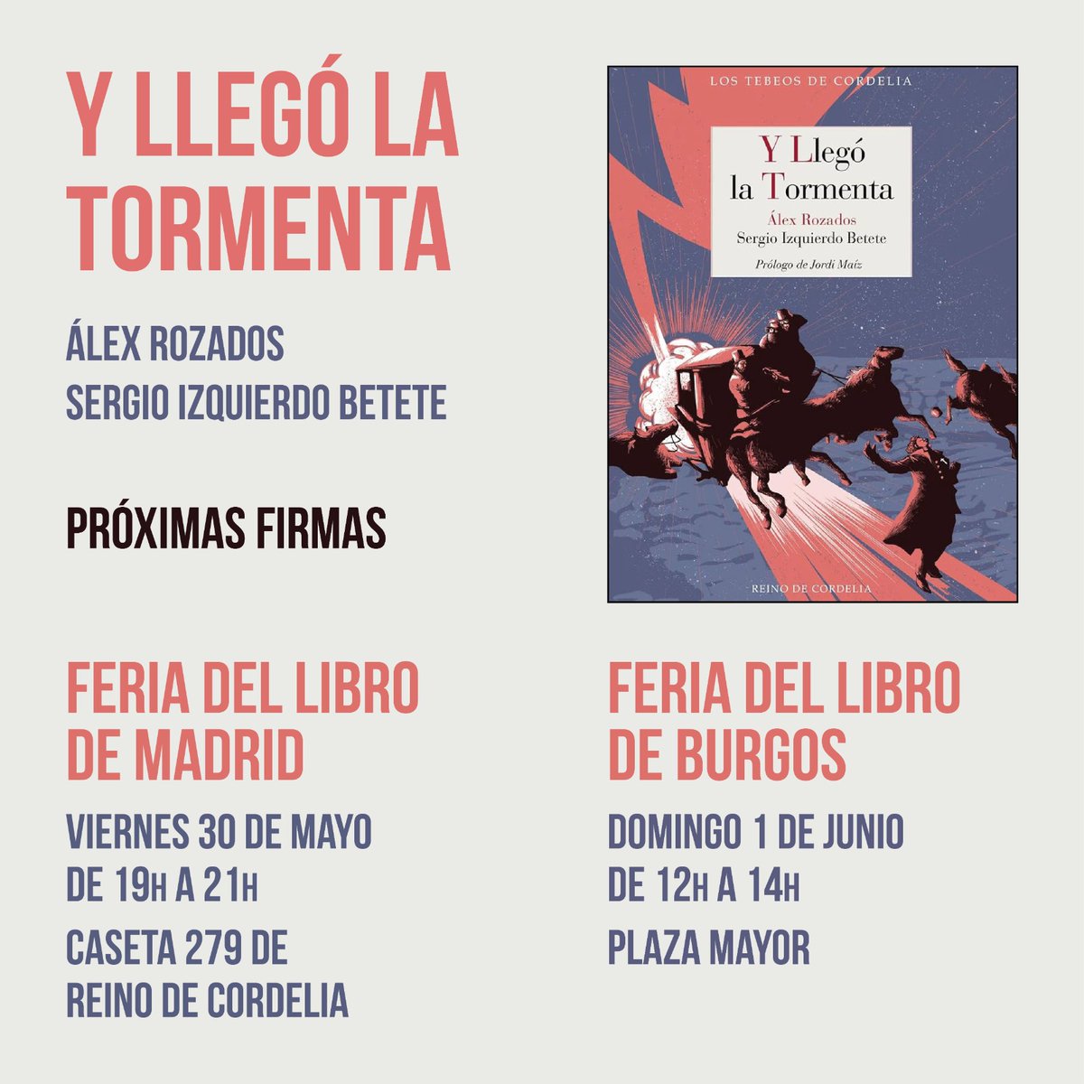 Nos vemos este fin de semana en las Ferias del Libro de Madrid y, si aún os quedan ganas, también en la de Burgos.