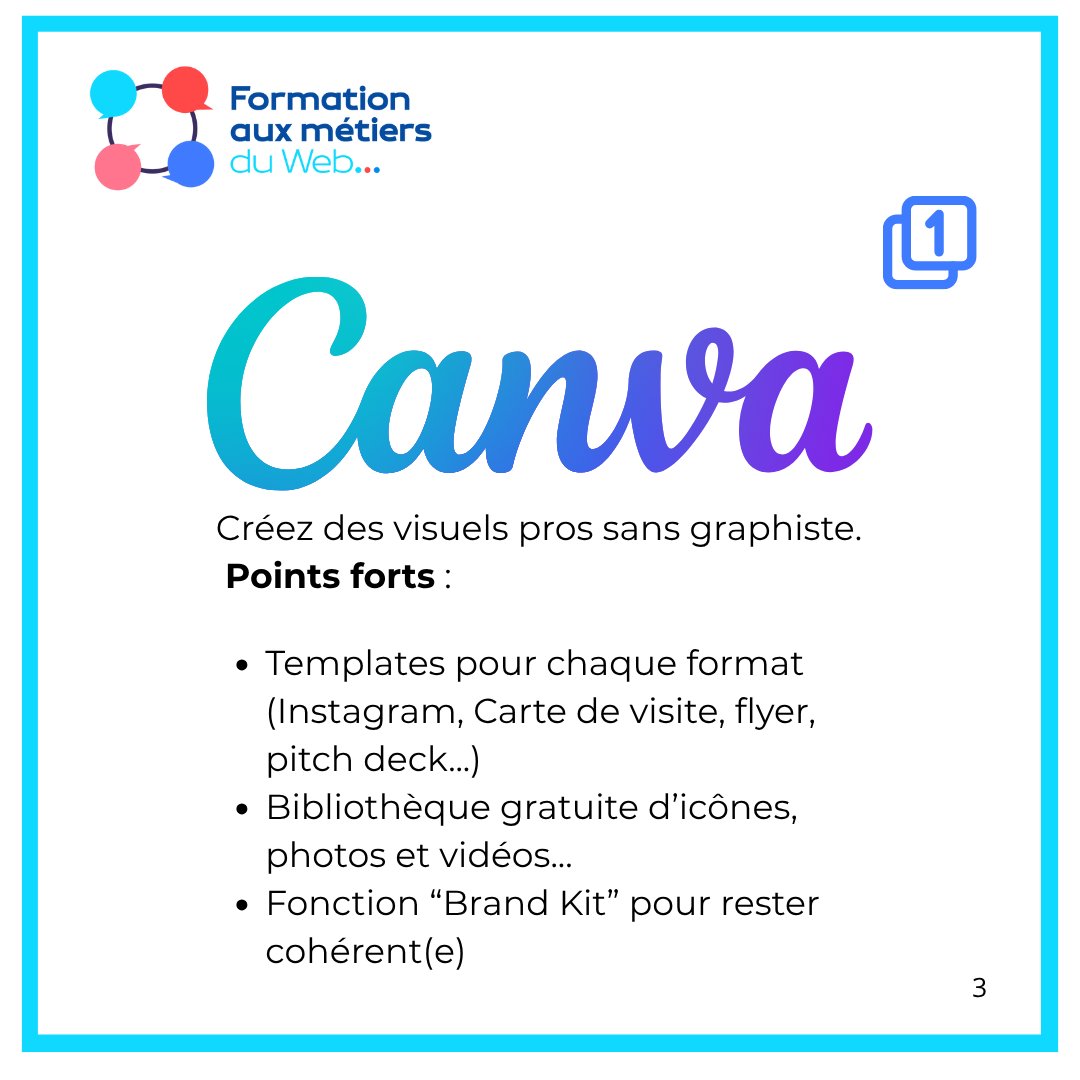 🎨 #Canva
Le meilleur ami des marques sans graphiste.
→ Créez des visuels propres
→ Utilisez des modèles prêts
→ Restez cohérent avec vos couleurs
📍 canva.com