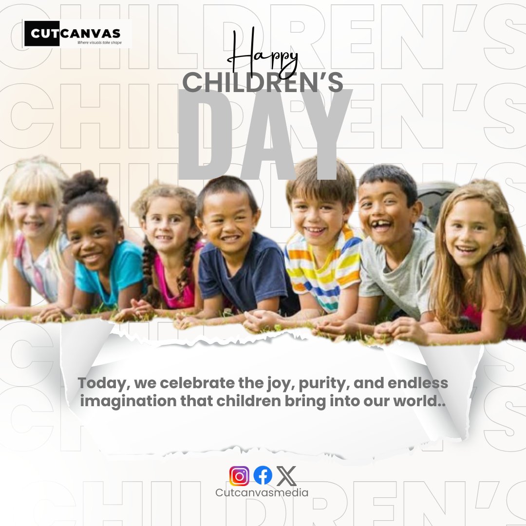 cutcanvasmedia's tweet photo. Today, we celebrate the little ones who make the world brighter with their smiles, laughter, and limitless imagination. 🌈💫
Happy Children’s Day from all of us at CutCanvas!
Let’s keep nurturing their dreams and protecting their joy. 💛👧🏾👦🏻

#HappyChildrensDay #CutCanvasCares https://t.co/r3dd9fBFaU