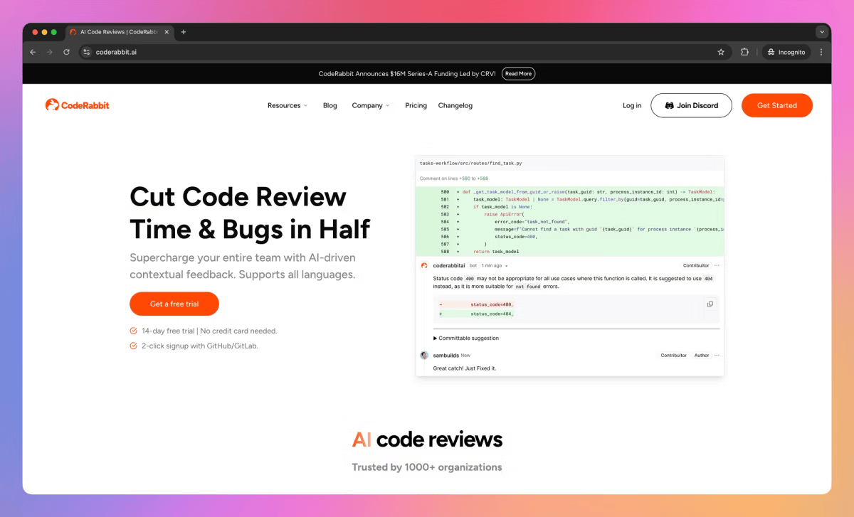shekharrpatell's tweet image. CodeRabbit's "agentic chat" on GitHub! 🤯 Type "@CodeRabbitAI plan" in a PR – AI analyzes, plans fixes, shows steps & opens new PRs for you! Searches web/codebase. Free for open source.
#AI #CodeRabbit #DevTools #GitHub #Automation #OpenSource