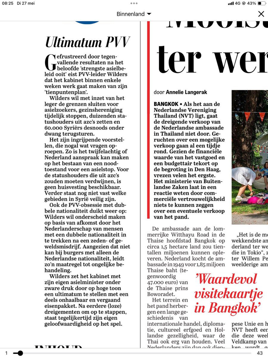 Het hoofdredactioneel commentaar op Wilders in de Telegraaf is echt…. on point?