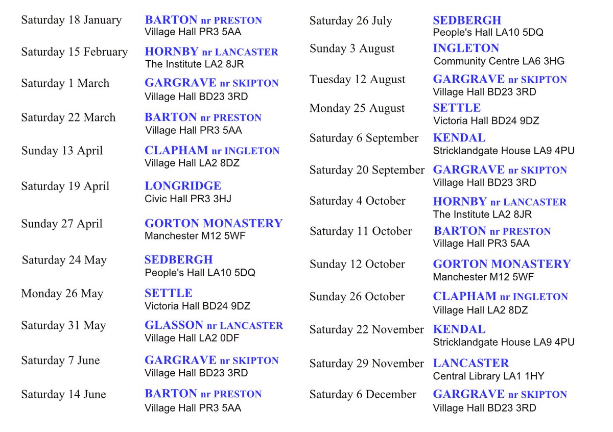 GLASSON BOOK FAIR

Saturday 31st May at the Village Hall, Bodie Hill LA2 0DF ~ around 8 dealers with secondhand &amp; collectable books &amp; ephemera ~ café, nearby car parking.

facebook.com/NWBFNorthWestB…

#Lancaster #VisitLancashire #GlassonDock #Lune #Wyre #volumesofvolumes