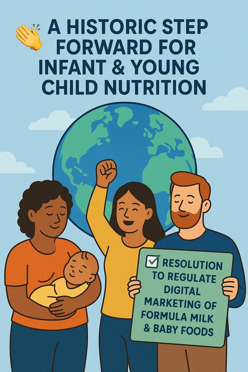 Irshad Danish (@irshaddanish) on Twitter photo At #WHA78, countries take a bold step to protect child health by regulating digital marketing of formula & baby foods.
A powerful update to the Code—tackling online ads, influencers & hidden sponsorships. <a href="/RazaShabina/">shabina raza</a> <a href="/NutritionIntl/">Nutrition International</a> 👏 A win for #Breastfeeding & #InfantNutrition At #WHA78, countries take a bold step to protect child health by regulating digital marketing of formula & baby foods.
A powerful update to the Code—tackling online ads, influencers & hidden sponsorships. <a href="/RazaShabina/">shabina raza</a> <a href="/NutritionIntl/">Nutrition International</a> 👏 A win for #Breastfeeding & #InfantNutrition