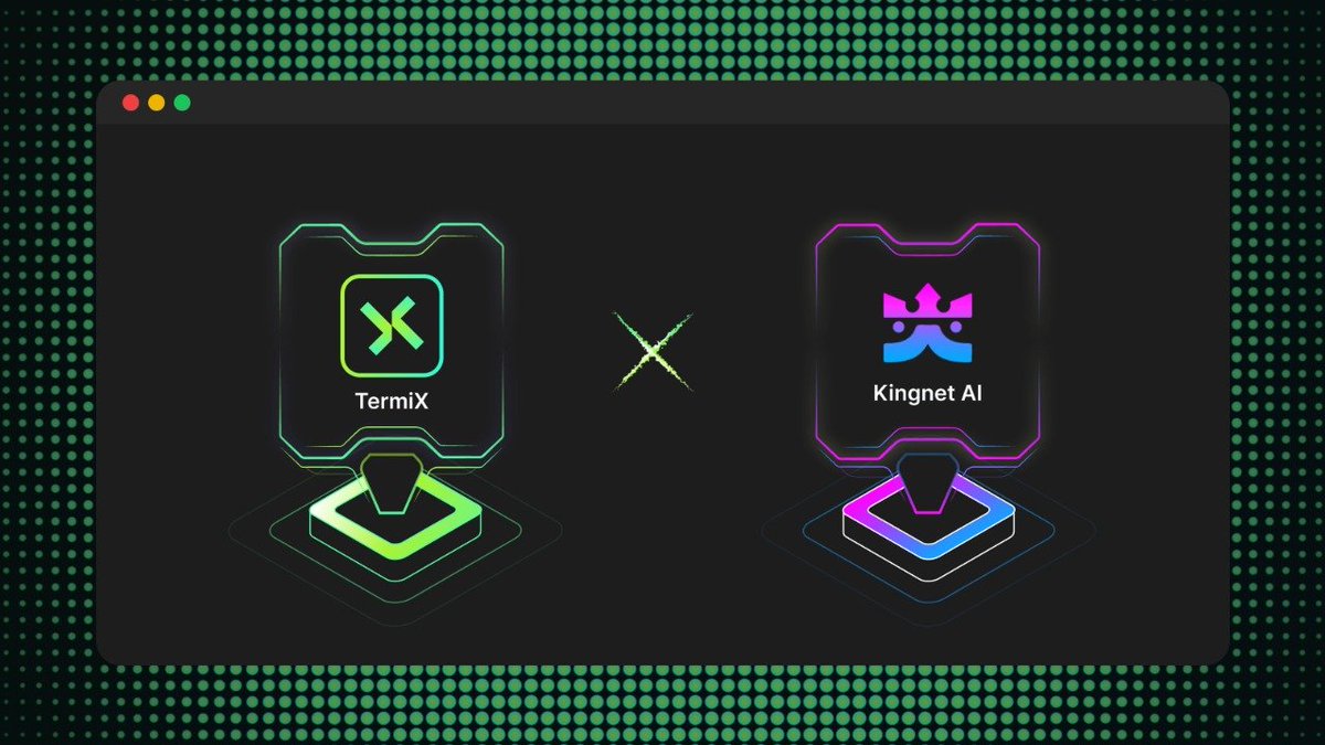 TermiX AI (@termix_ai) on Twitter photo Collaboration Announcement!
We’re thrilled to share that TermiX has partnered with Kingnet AI to drive Web3 gaming innovation!
🎮 <a href="/Kingnet_AI/">Kingnet AI</a> offers an AI-powered visual creation engine, enabling users to generate game content—animations, code, gameplay logic—simply through Collaboration Announcement!
We’re thrilled to share that TermiX has partnered with Kingnet AI to drive Web3 gaming innovation!
🎮 <a href="/Kingnet_AI/">Kingnet AI</a> offers an AI-powered visual creation engine, enabling users to generate game content—animations, code, gameplay logic—simply through