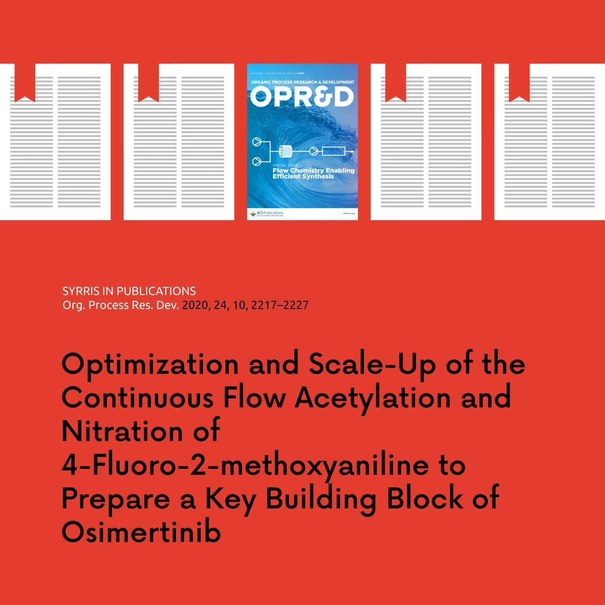 syrris's tweet image. This publication demonstrates the development of hazardous #chemistry in a safer #continuousflow regime (nitrations) using the #AsiaFlowChemistrySystem. 

Read it here: pubs.acs.org/doi/10.1021/ac…

Discover the system: bit.ly/43b29j7

#acetylation #osimertinib #scaleup #APIs