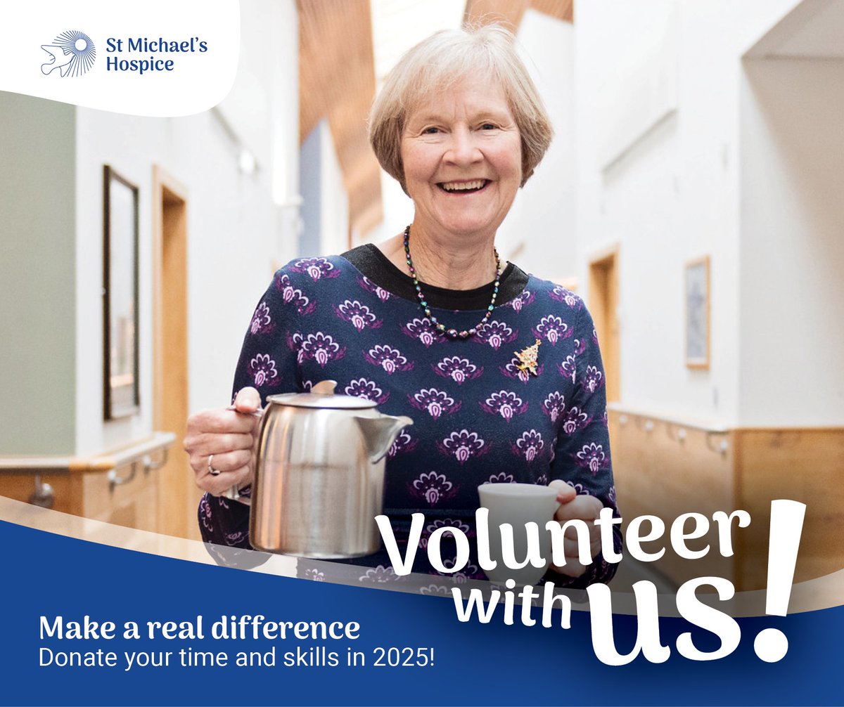 Want to give back and grow your skills? 💙
We’re looking for volunteers at St Michael’s Hospice! 

Roles include:

🐻 Benny Bear Mascot
☕ Café Assistant
💬 Supportive Care
📦 Donation Centre Helper
…and more!

👉 bit.ly/SMH_Volunteer_…