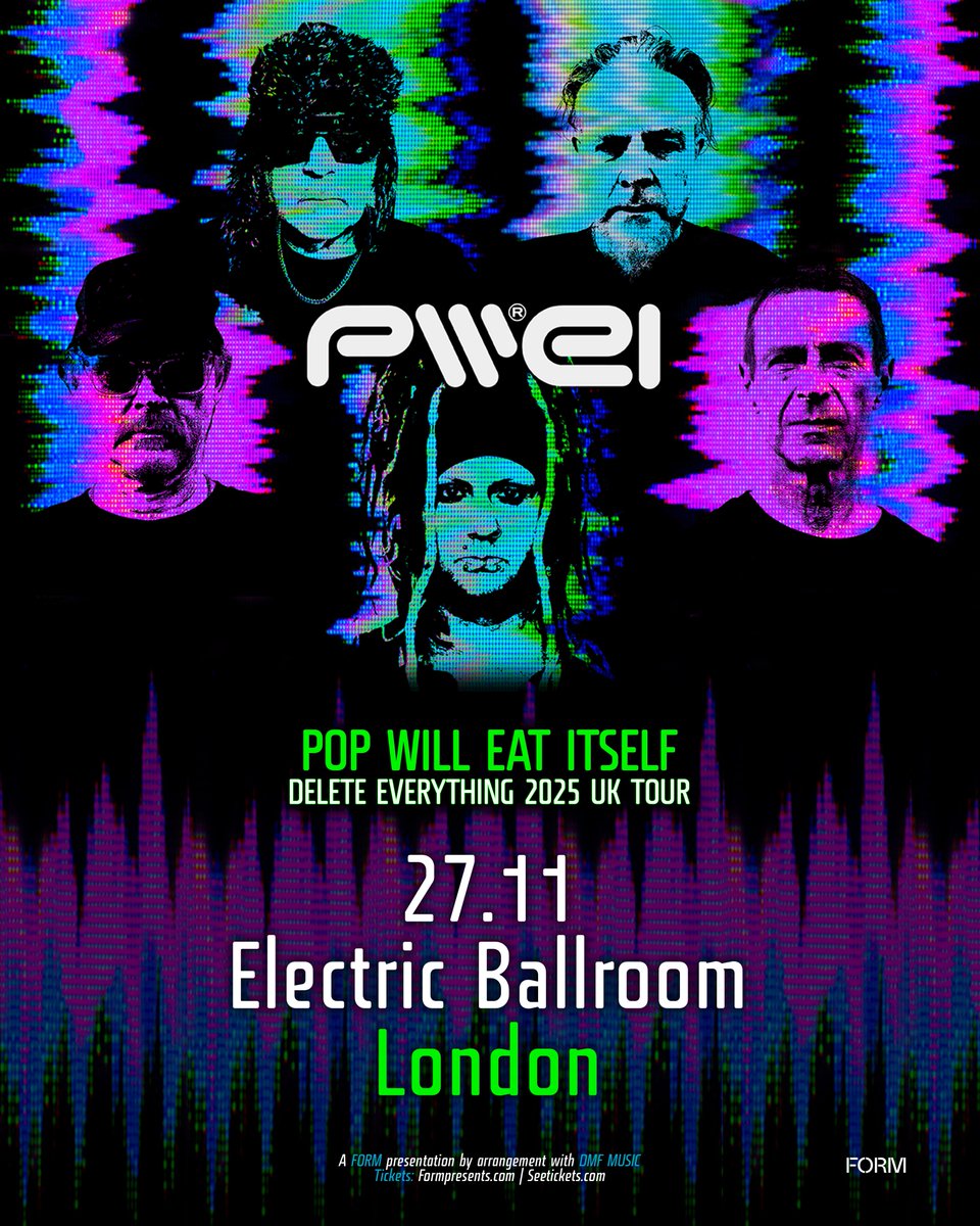 Electric Ballroom (@eballroomcamden) on Twitter photo Tickets for the upcoming show of <a href="/pweiofficial/">Pop Will Eat Itself</a> on the 27th of Nov 2025 are now on sale via the link below:
electricballroom.seetickets.com/event/pop-will… Tickets for the upcoming show of <a href="/pweiofficial/">Pop Will Eat Itself</a> on the 27th of Nov 2025 are now on sale via the link below:
electricballroom.seetickets.com/event/pop-will…