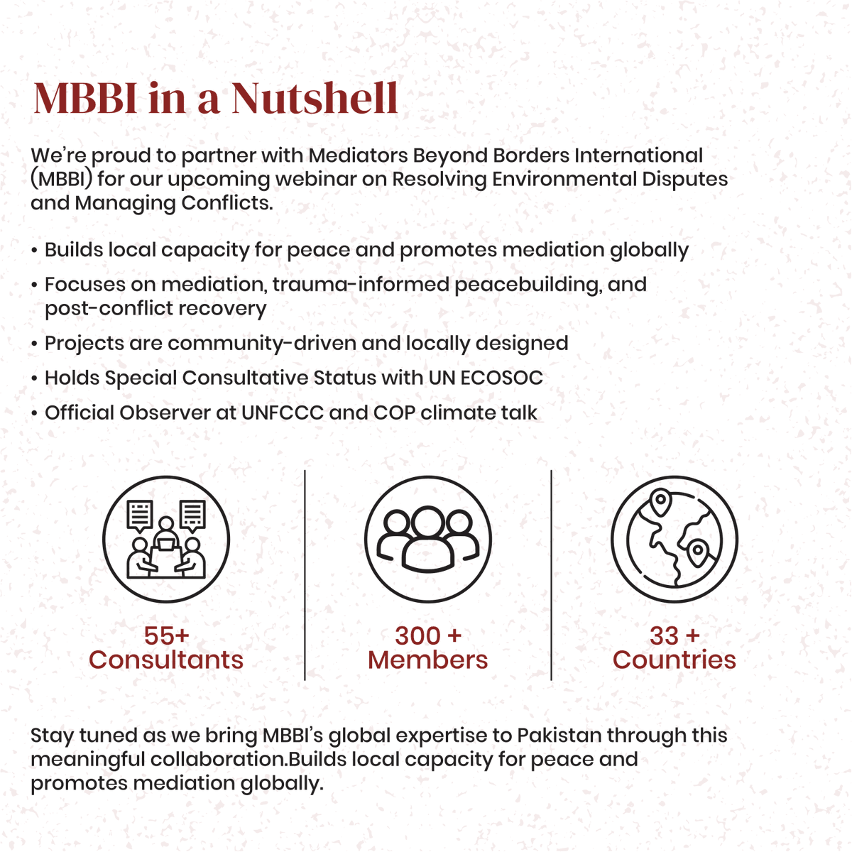 Join the ADR International Center by IBA-Karachi for a 90-minute webinar on using mediation to resolve environmental conflicts—from local to transboundary. Explore conflict dynamics, ESG-aligned tools, and real-world examples.

May 29th, 3pm Pakistan Time

forms.cloud.microsoft/pages/response…