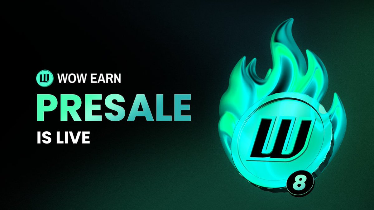 WOWEARNENG's tweet image. 🚨 THE WOW EARN PRESALE STAGE 8 IS NOW LIVE 🚨
🔥 The countdown is over - but the race has just begun.
The most anticipated presale of the season is officially OPEN, and slots are vanishing by the second!
💥 Early buyers get in at the lowest price before it hits the public…