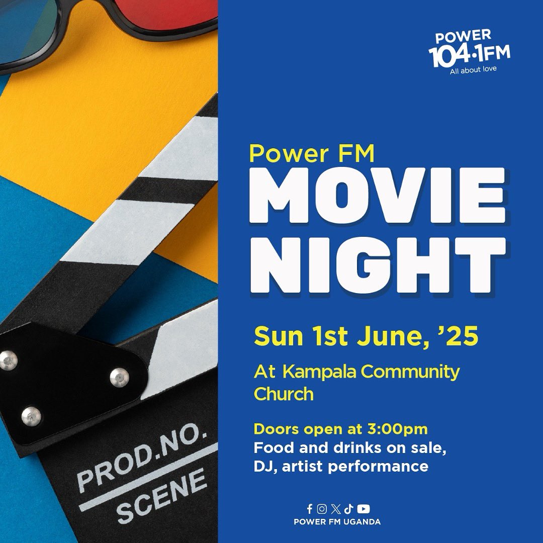 🎉 The #PFMMovieNight Experience is BACK! 🍿🎞 
Join us at Kampala Community Church on June 1st, 3pm, for a fun-filled evening of entertainment, games, and an inspiring movie! 🤩 Bring a friend along!
#AllAboutLove
