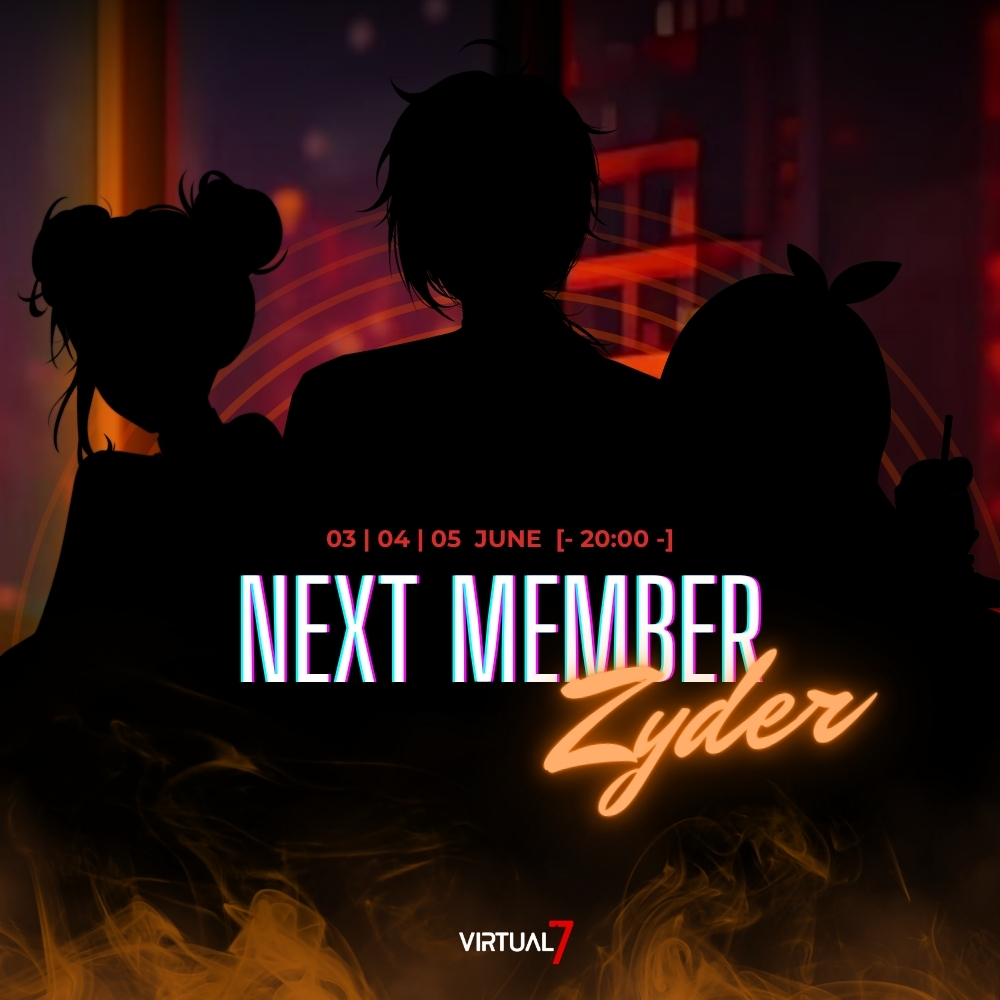 🥃 ZYDER 🥃
ยูนิต VTuber อิสระจาก Virtual Zeven พร้อมแล้ว!!
 หลังจากเปิดตัว <a href="/SAYUVtuberTH/">SAYU😈⌜VZ⌟</a> สาวเสียงใสไป

❤️‍🔥Who is the next ZYDER?❤️‍🔥
ขอเชิญชวนให้พวกคุณ "ทาย" สมาชิก ZYDER
จากเงาของพวกเขา มาดูกันว่า จะทายกันถูกกี่คน😏

เปิดตัวตั้งแต่วันที่ 03 - 05 มิ.ย. นี้
📍 เวลา 20:00 ตรง !!