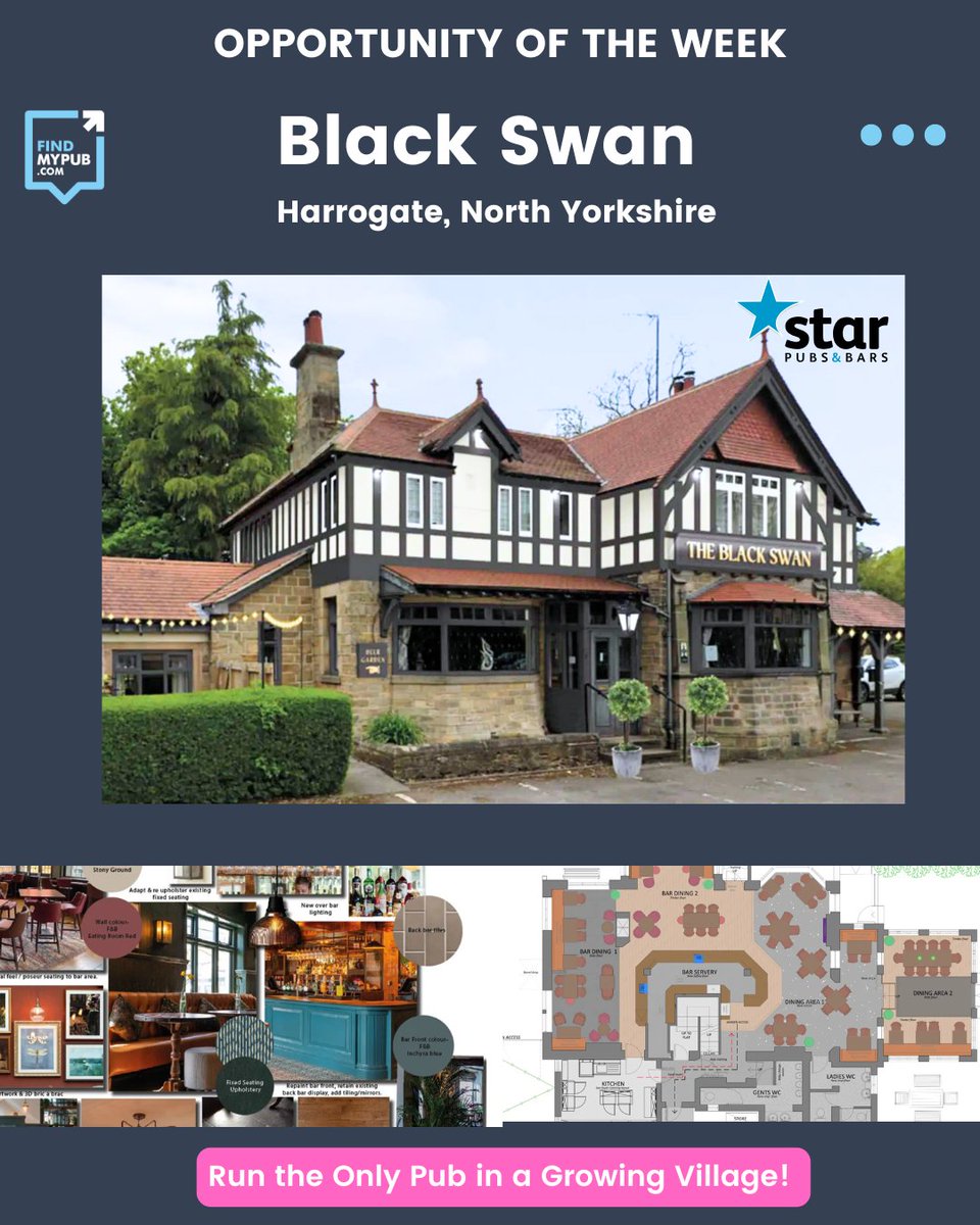 🍻The Black Swan in Burn Bridge is a standout site in an affluent, fast-growing village near Harrogate — with no local competition! 

🫵The landlords are seeking an operator with a passion for food

 ➡️ow.ly/8OOE50VZ5Eg

#harrogatepubopportunity #starpubs #pubtenancy
