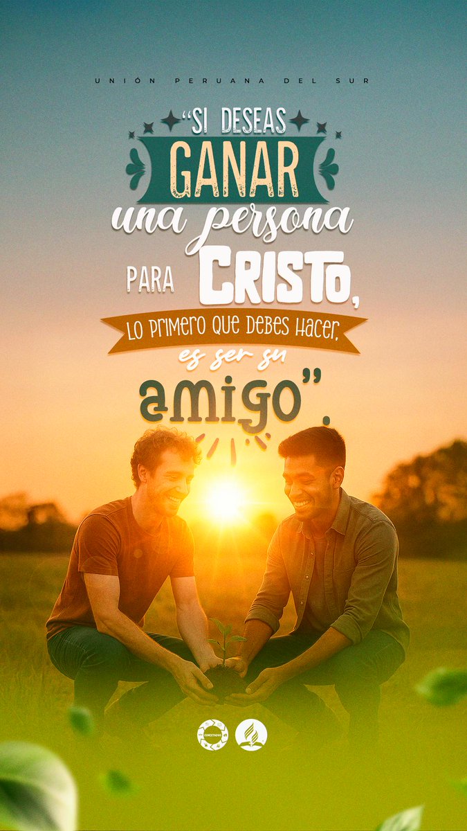 #8DíasDeSiembra 🌱

Día 3 - EL EVANGELISMO DE LA AMISTAD

El mundo está lleno de gente triste, que vive dramas horribles en su hogar. Gente desesperada, que no puede dormir, ni saben qué hacer, ni a dónde ir. Acércate a ellas, ofréceles tu amistad y luego impárteles el evangelio.