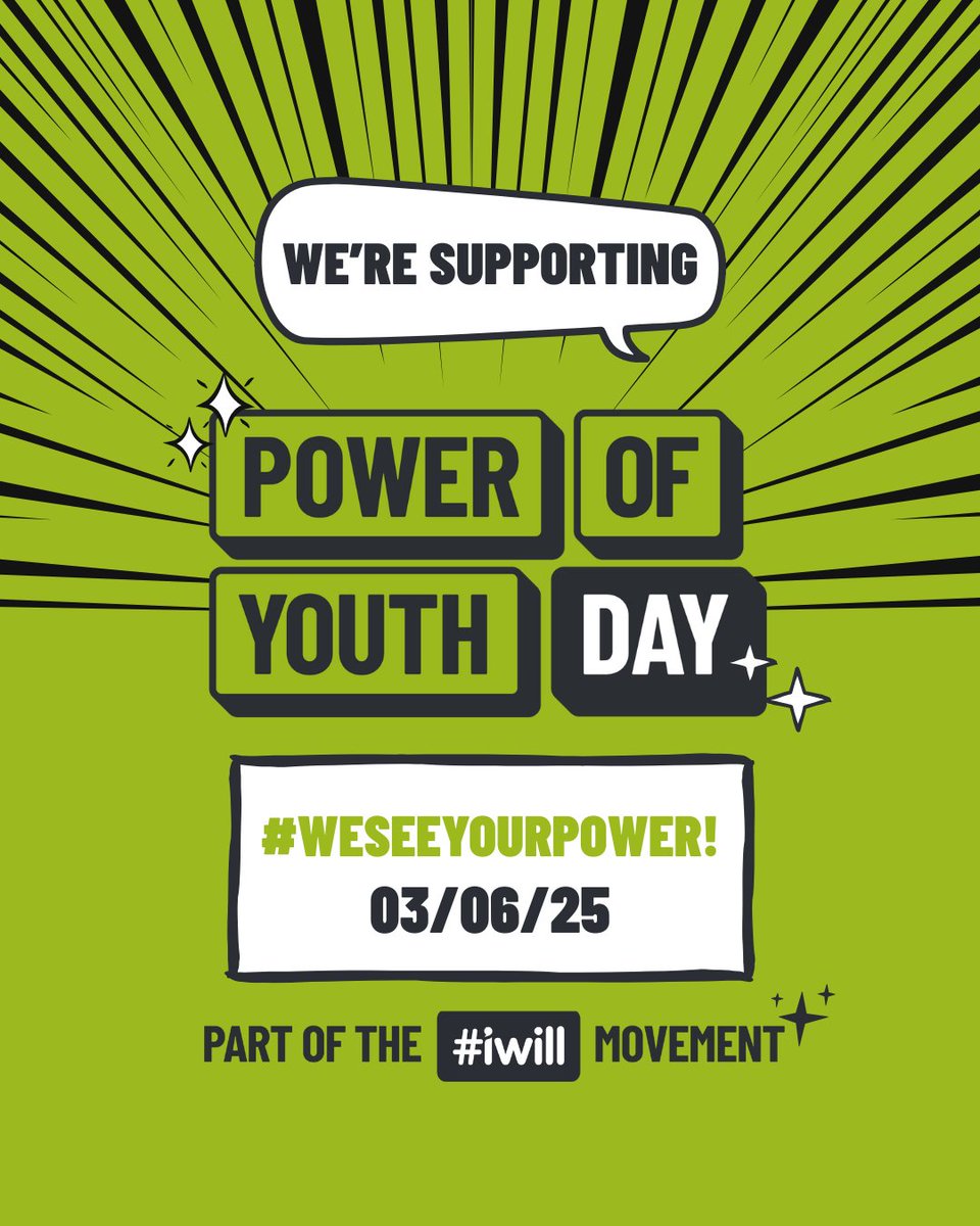 ⏰1 week until #PowerOfYouthDay!

The 3rd June is an opportunity to celebrate young people taking part in social action, and spotlight the great work they are doing. This year's theme is all about recognition - because #WeSeeYourPower 💪✨

Get involved ➡️ bit.ly/4muXGPU
