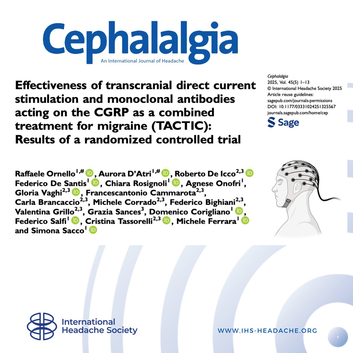This research explores combining transcranial direct current stimulation (tDCS) with CGRP-targeting monoclonal antibodies to improve migraine treatment.

tDCS as an adjunct: tDCS, applied alongside CGRP monoclonal antibodies, resulted in a significant reduction in migraine days