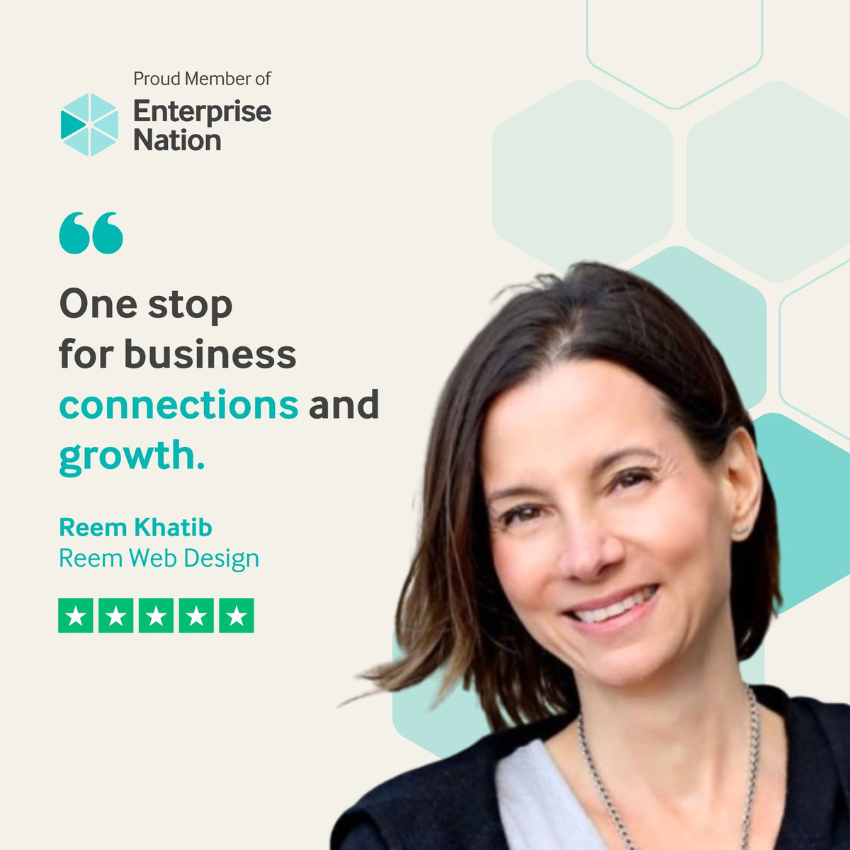 We 🩵 hearing your feedback!

Reem is an Enterprise Nation Adviser who can support with people, planning and digital.

Connect with Reem and join the community ⤵️
ow.ly/TuGj50VtYpM