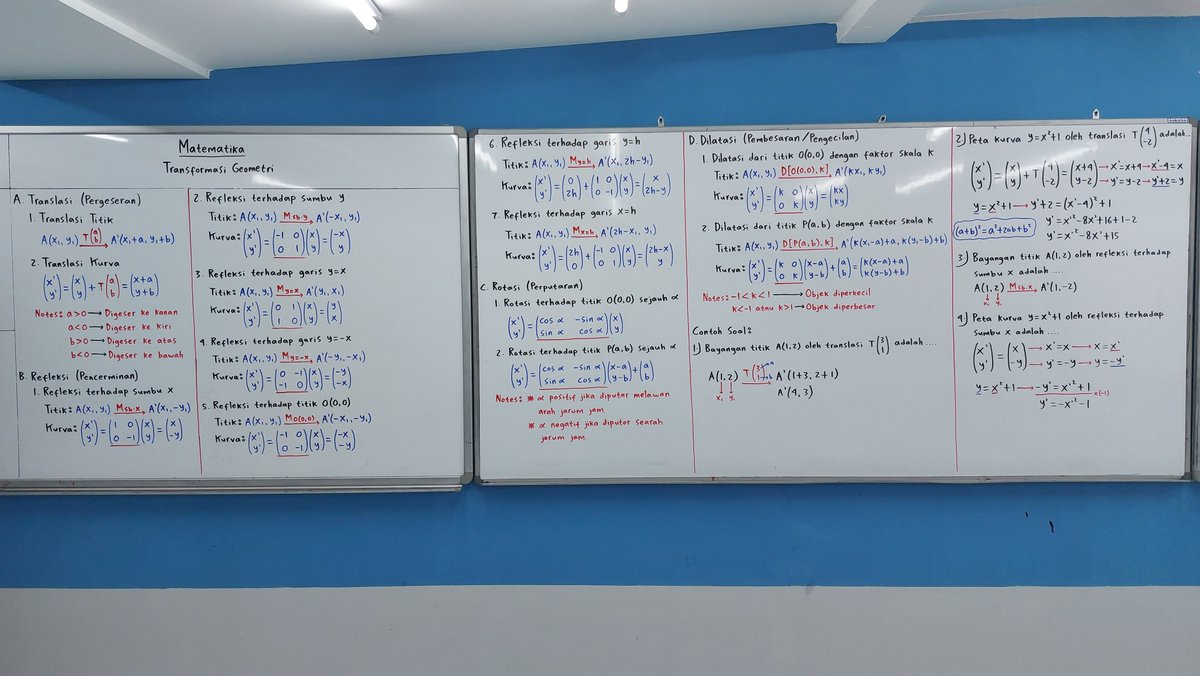 Gery_Gema's tweet photo. @snbtfess Pake sifat Transformasi Geometri (Refleksi) bagian 1, contohnya ada di contoh 4 https://t.co/rA2E0KKVPt