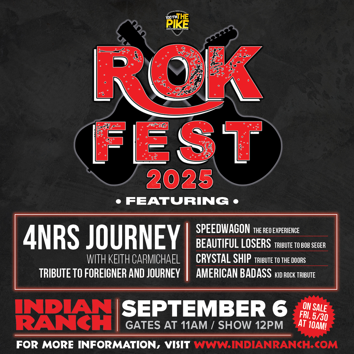 IndianRanch's tweet photo. JUST ANNOUNCED📢

★★ The Pike RokFest ∣ September 6, 2025 ★★

Insiders Club Presale: Wednesday, May 28, 9 AM - 10 PM

Public On Sale: Friday, May 30 at 10 AM
·
·
#thepike #rokfest #tribute #rock #music #concert #show #event #entertainment #indianranch #webstermass #MyLocalMA https://t.co/mds96PoEWR