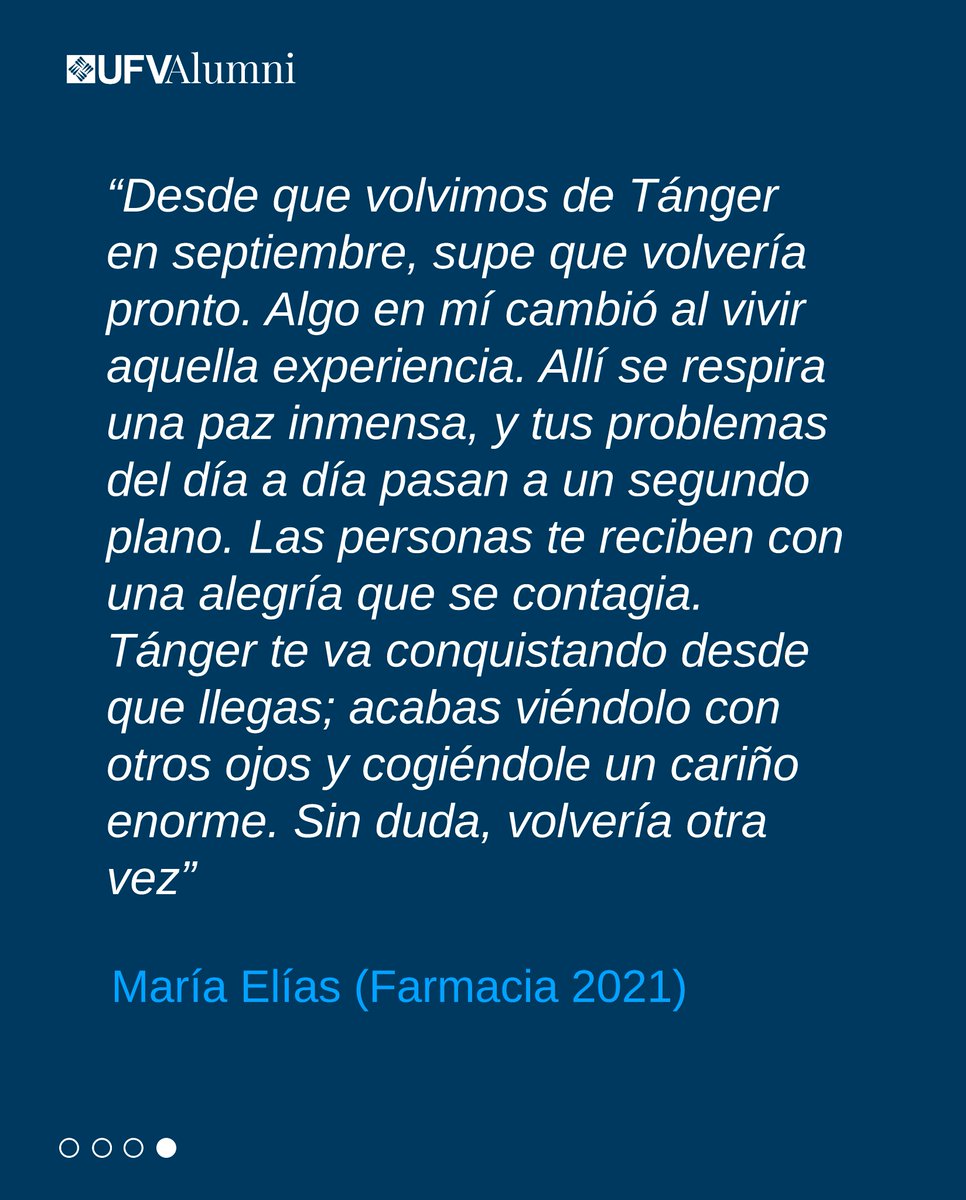 AlumniUFV's tweet photo. ✨ El voluntariado deja huella… y a veces, te hace volver.
María y Victoria, antiguas alumnas de Farmacia, regresaron por su cuenta a Tánger tras vivir las #MisionesAlumniUFV.
💙 Desde Alumni UFV, orgullosos de su testimonio.
🔗 Inscríbete: https://t.co/6oj54ZnbUp https://t.co/xqbv9pP49g