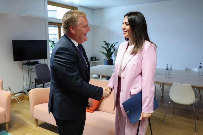 Michael McGrath (@eucssrmcgrath) on Twitter photo Good exchange this morning with <a href="/marilena_raouna/">Marilena Raouna</a> !
Cyprus will assume the Presidency of the European Union on 1 January 2026.
We discussed plans for the 🇨🇾 Presidency in the rule of law and democracy area.
Looking forward to continue working together! Good exchange this morning with <a href="/marilena_raouna/">Marilena Raouna</a> !
Cyprus will assume the Presidency of the European Union on 1 January 2026.
We discussed plans for the 🇨🇾 Presidency in the rule of law and democracy area.
Looking forward to continue working together!