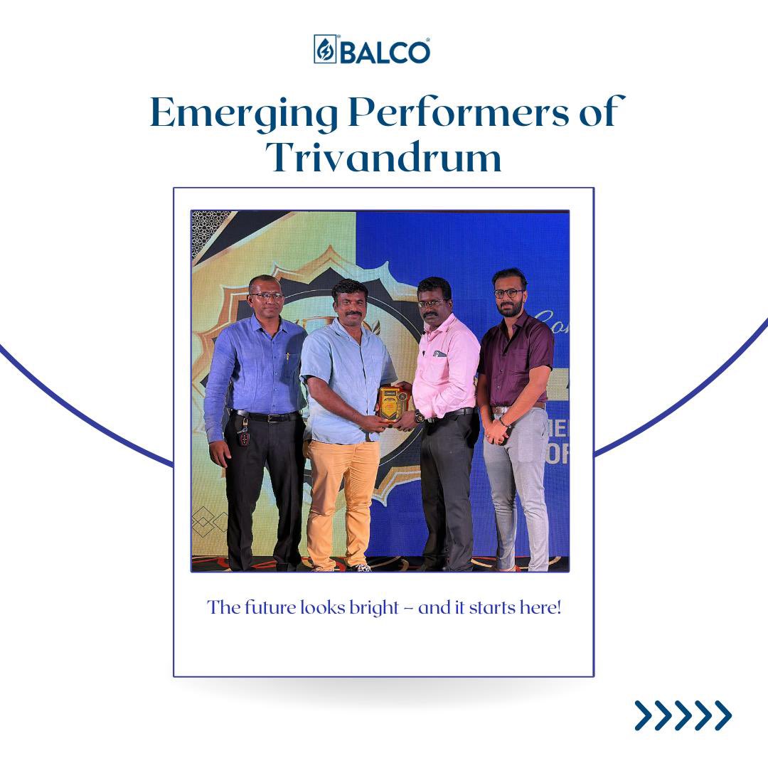 balcopvcpipes's tweet photo. Rising Stars of Trivandrum!
A big shoutout to our Emerging Performers — new voices making a bold impact.
Your energy, passion, and potential are truly inspiring. The future looks bright with leaders like you on board! 🌟
#EmergingPerformer #FutureLeaders #BALCODealers https://t.co/llFQQBfV7B