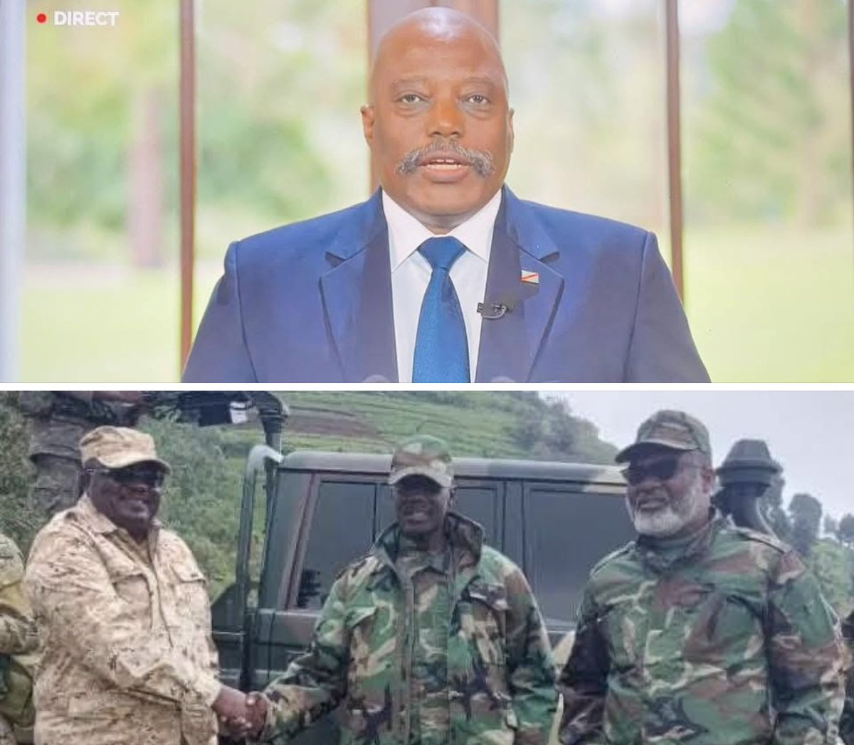 #RDC ! A #Goma, rien ne va entre l’AFC et le M23. Ils sont divisés sur la suite de la guerre. L’AFC de <a href="/CNangaa/">Corneille Nangaa</a> tient à mener la guerre jusqu’à #Kinshasa alors que le M23 est favorable au dialogue avec le pouvoir Tshisekedi pour une issue apaisée. Quant à Joseph Kabila qui