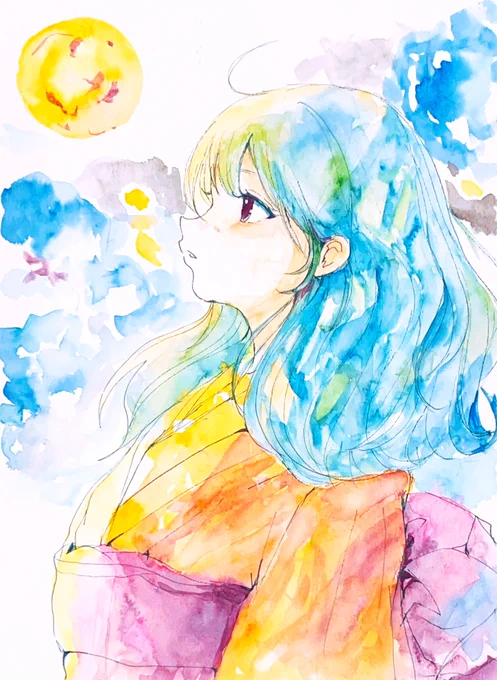 #イラスト #透明水彩 #絵描きさんと繋がりい #アナログ絵 