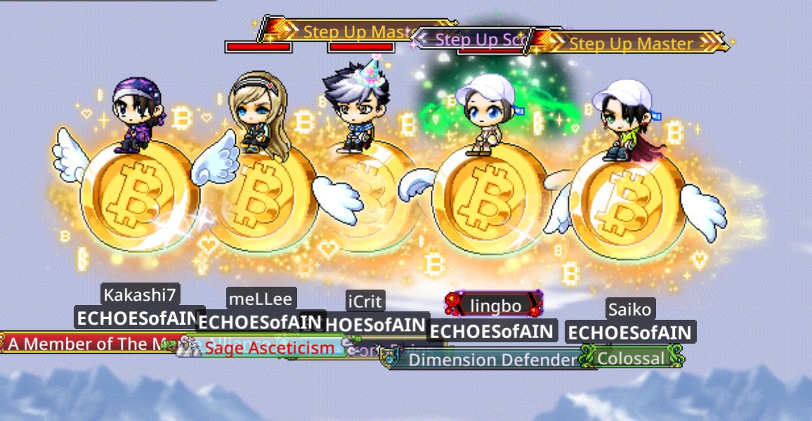 Saiko_GM_'s tweet photo. Squad's all here, soaking in the mountain view on our Coin Mounts 🪙🏔️
Server: Ain
Character: Saiko
Rolling deep with @lingdiablo and the crew!
#MaplestoryU #MaplestoryN #NXPC https://t.co/19gqn7jkOq